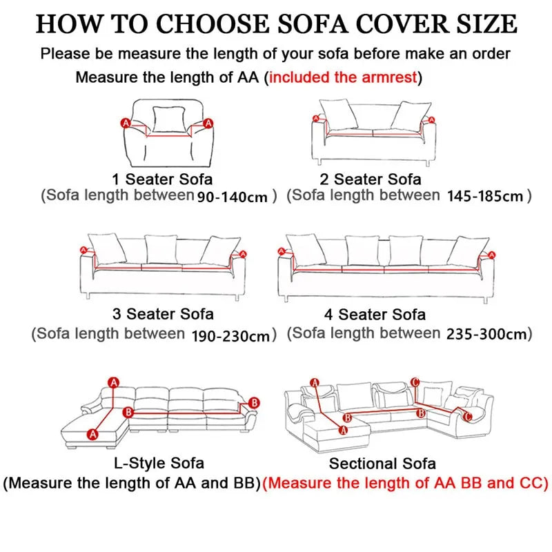Universal fit stretch slipcover shown in multiple colours